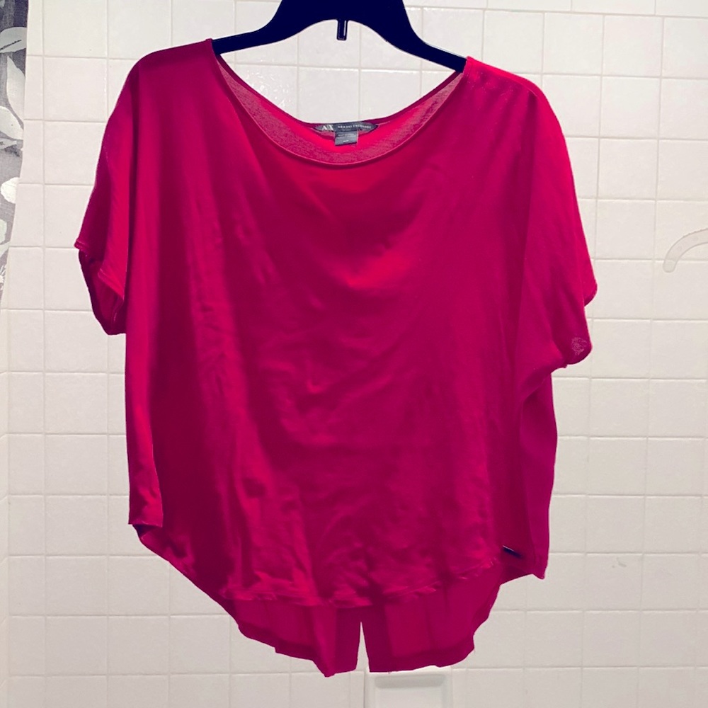 AX/Armani Exchange top. Sz M Batwing sleeves detailed split back